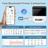 Mini címke és blokk hőnyomtató bluetooth U1 fehér/fekete , e-nyugta kompatibilis (iOS/Android) thumbnail