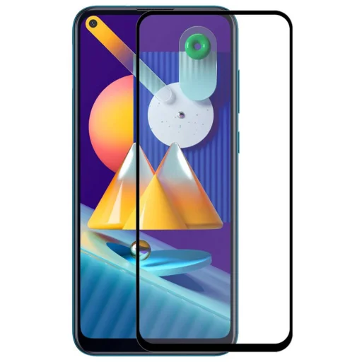 5D Full Glue kijelzővédő üvegfólia SAMSUNG GALAXY A11 / M11 fekete - 7