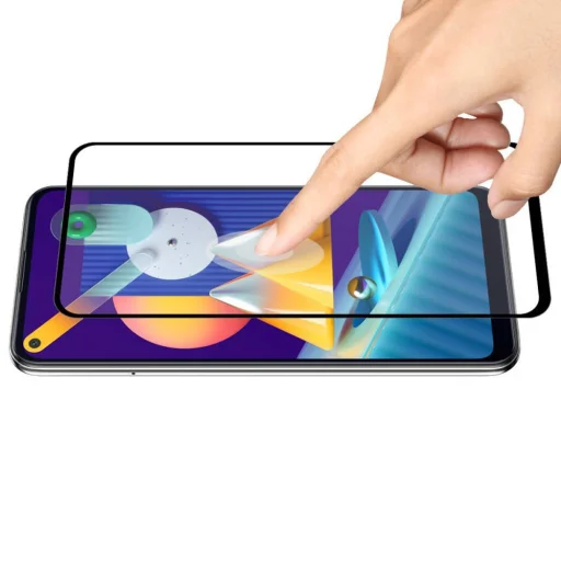 5D Full Glue kijelzővédő üvegfólia SAMSUNG GALAXY A11 / M11 fekete - 10