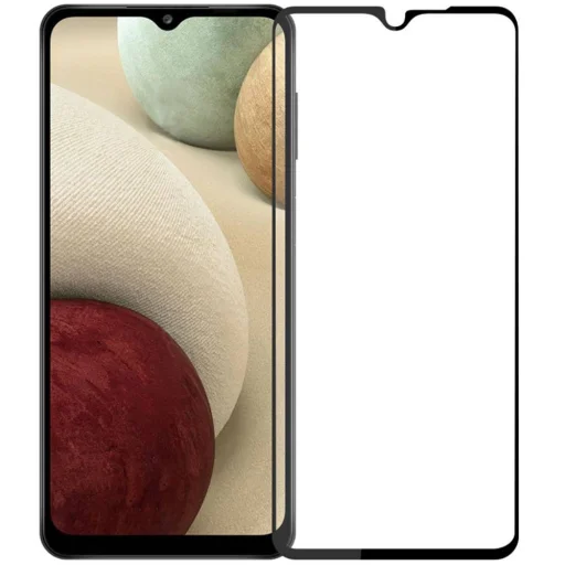 Samsung Galaxy A12 5D Full Glue kijelzővédő üvegfólial fekete - 1
