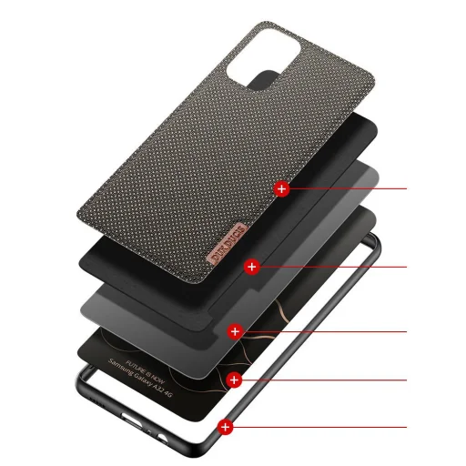 SAMSUNG A32 LTE / 4G Dux Ducis Fino nylon bevonatú tok zöld - 5