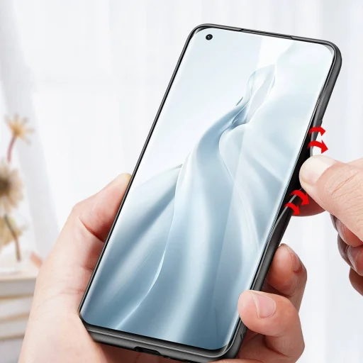 Xiaomi Mi 11 Dux Ducis Fino nylon bevonatú tok fekete - 6