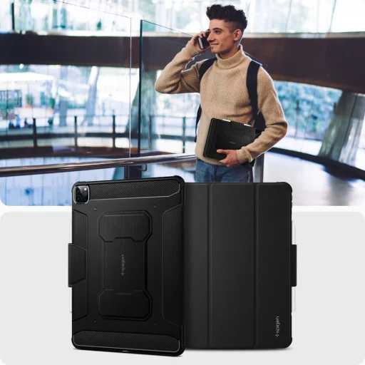 iPad Pro 12.9'' 2021 Spigen Rugged Armor Pro puzdro čierne (ACS02889) - 14