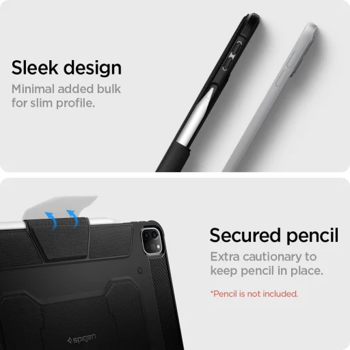 iPad Pro 12.9'' 2021 Spigen Rugged Armor Pro puzdro čierne (ACS02889) - 16