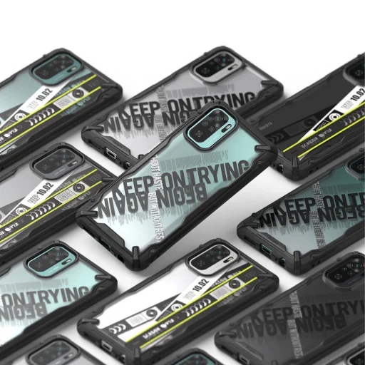 Xiaomi Redmi Note 10 / Redmi Note 10S Ringke Fusion X Design PC és TPU tok fekete (XDXI0029) - 7