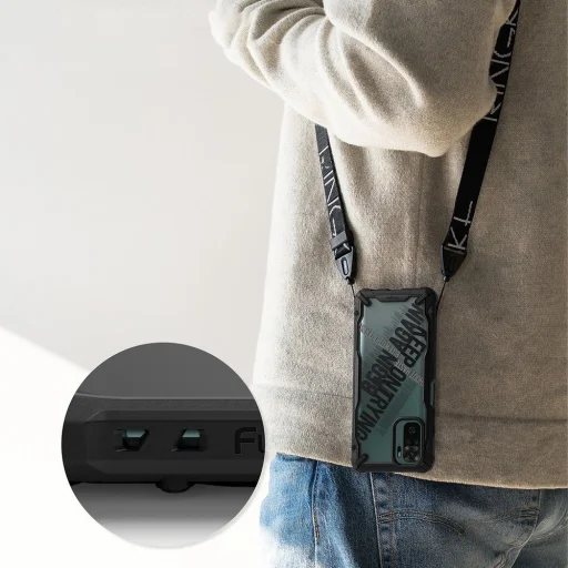 Xiaomi Redmi Note 10 / Redmi Note 10S Ringke Fusion X Design PC és TPU tok fekete (XDXI0029) - 5