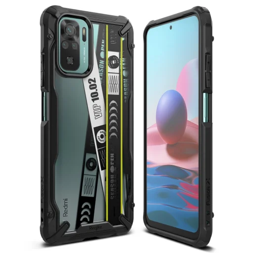 Xiaomi Redmi Note 10 / Redmi Note 10S Ringke Fusion X Design PC és TPU tok fekete (XDXI0029) - 1