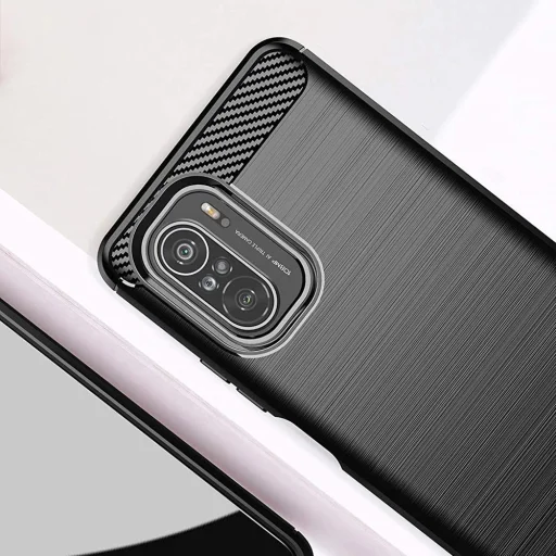 Carbon szénszál mintájú TPU tok Xiaomi Poco F3 fekete - 6