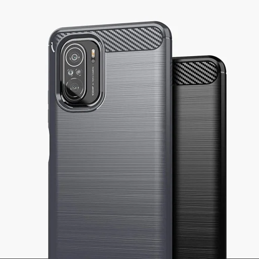 Carbon szénszál mintájú TPU tok Xiaomi Poco F3 fekete - 3