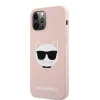 iPhone 12 Pro MAX Karl Lagerfeld KLHCP12LSLCHLP Choupette Head szilikon tok pink thumbnail