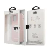 iPhone 12 Pro MAX Karl Lagerfeld KLHCP12LSLCHLP Choupette Head szilikon tok pink thumbnail