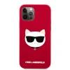 iPhone 12 Pro Max Karl Lagerfeld KLHCP12LSLCHRE Choupette Head szilikon tok piros thumbnail