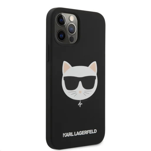 iPhone 12 Pro MAX Karl Lagerfeld KLHCP12LSLCHBK Choupette Head szilikon tok fekete - 2
