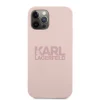 Karl Lagerfeld KLHCP12LSTKLTLP Stack Logo szilikon tok iPhone 12 Pro MAX rózsaszín thumbnail