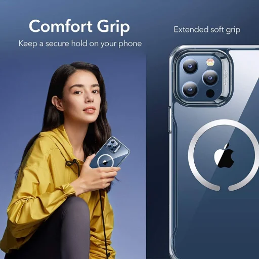 iPhone 12 Pro Max Esr CH Cloud HaloLock tok Jelly átlátszó - 5