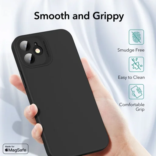 iPhone 12 ESR Cloud Soft MagSafe tok fekete - 4