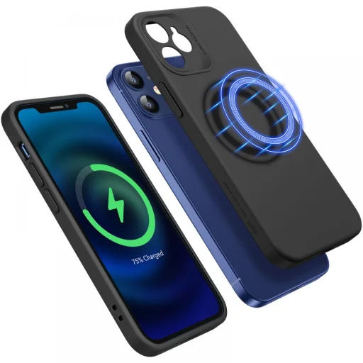 iPhone 12 ESR Cloud Soft MagSafe tok fekete - 2