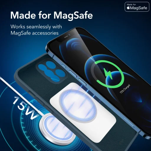 iPhone 12 Pro Esr Cloud Soft MagSafe tok kék - 3