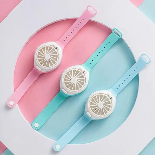 Gyerek karóra formájú mini ventillátor kék - 8