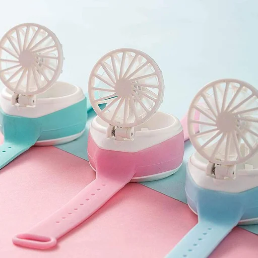 Gyerek karóra formájú mini ventillátor kék - 7