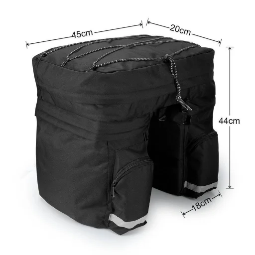 Biciklis táska hátsó csomagtartóra 60L fekete - 2