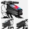 Biciklis telefontartó táska, kijelzőkezelő felülettel fekete thumbnail