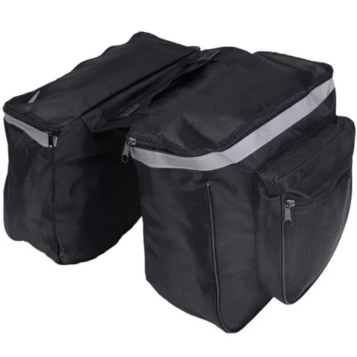 Biciklis táska hátsó csomagtartóra 37 x 26 x 30 cm vállpánttal fekete - 1