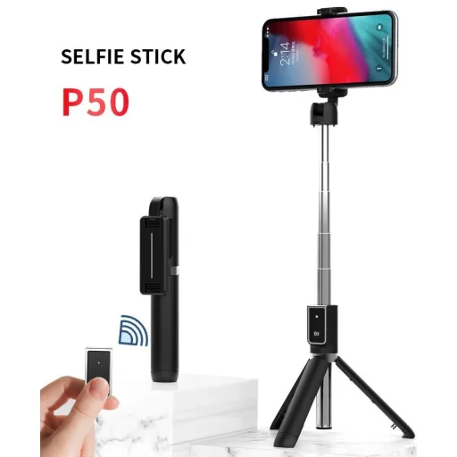Bluetooth selfie bot és tripod bluetooth távirányítóval fehér - 3