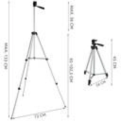 Tripod 133cm + Távirányító és telefontartó fekete - 3