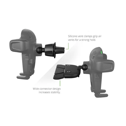 iOttie Easy One Touch Wireless 2 Szellőzőre vagy CD meghajtóba helyezhető telefontartó és Qi vezeték nélküli töltő - 2