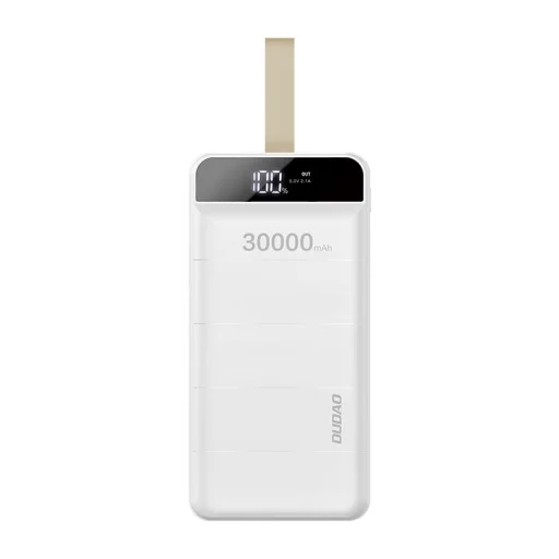 Powerbank 30000mAh Dudao 2xUSB, 1xType-C LED lámpával fehér (K8s+) - 1