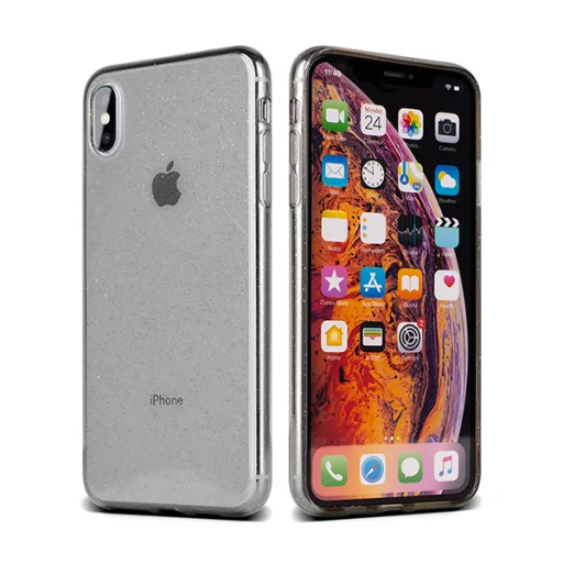 Samsung A80 Crystal Glitter tok fekete - 1