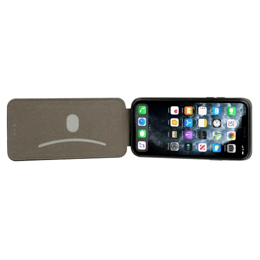 iPhone 13 Pro Max Vennus Flexi Book Elegance fliptok fekete - Függőlegesen nyíló - 2