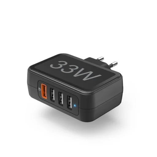HAMA POWER CHARGER HÁLÓZATI TÖLTŐ ADAPTER 33W 4xUSB (1xQC3.0, 3x USB-A) FEKETE - 1