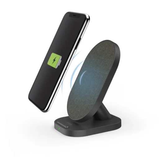 Hama Vezeteék Nélküli Töltő  Qi-fc10s-fabric Fekete - 1