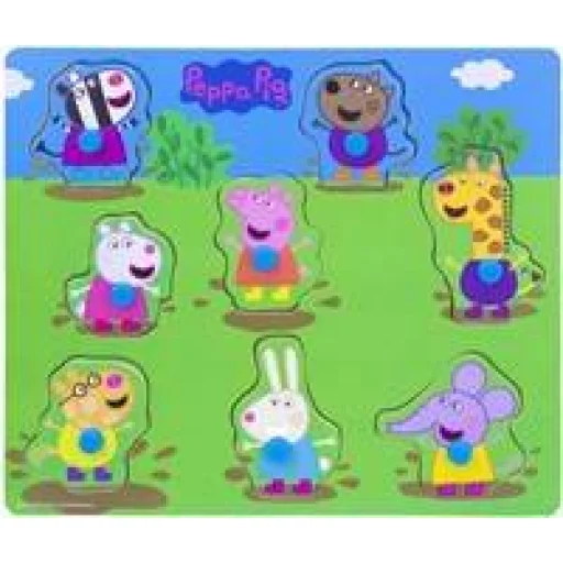 Fa puzzle, kirakó Peppa malac mintával 22X26cm - 1