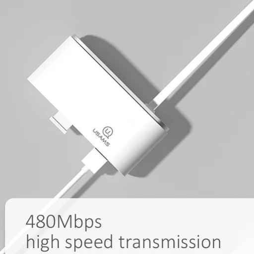 Usams Adapter Hub 4xusb 2.0 Fehér - 4