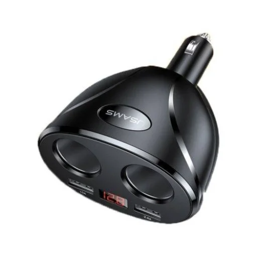 Usams Szivargyújtós Autós Töltő Adapter C16 2xusb 96w Gyorstöltéssel Fekete - 1