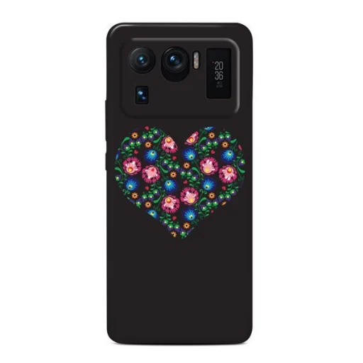 XIAOMI MI 11 ULTRA Casegadget fekete szív mintás tok - 1