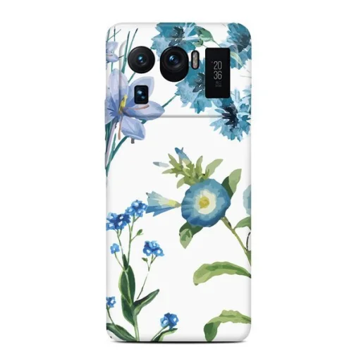 XIAOMI MI 11 ULTRA Casegadget kék virág mintás tok - 1