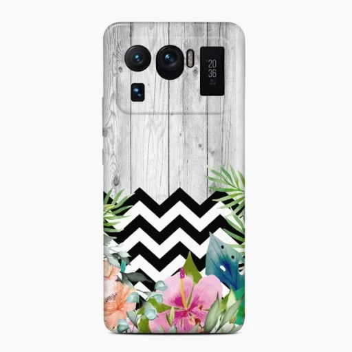 XIAOMI MI 11 ULTRA Casegadget szürke fa mintás tok - 1