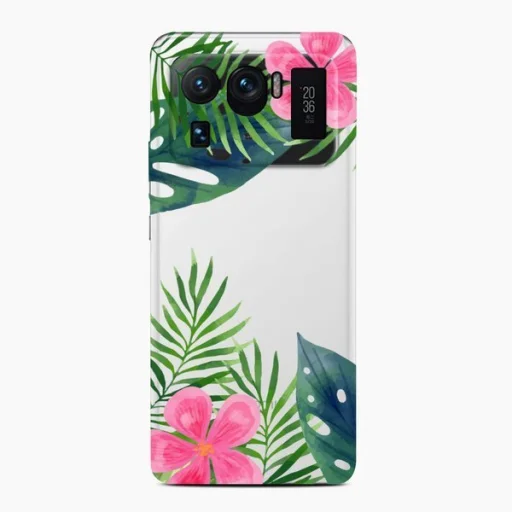 XIAOMI MI 11 ULTRA Casegadget levél és virág mintás tok - 1