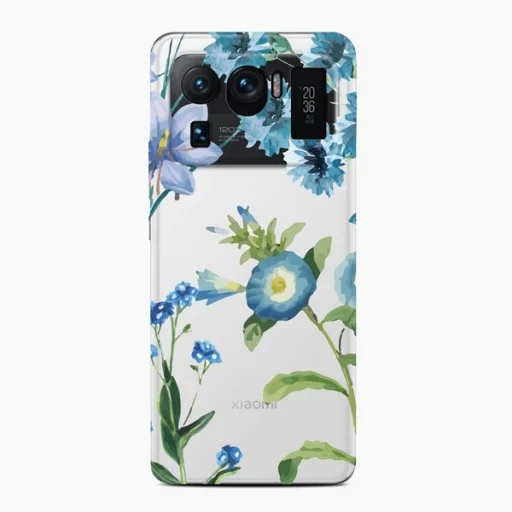 XIAOMI MI 11 ULTRA Casegadget kék virág mintás tok - 1