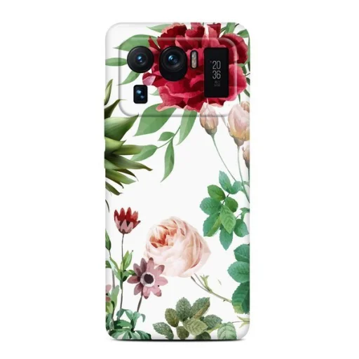 XIAOMI MI 11 PRO Casegadget rózsa és levél mintás tok - 1