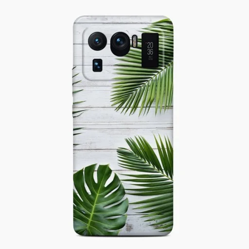 XIAOMI MI 11 ULTRA Casegadget zöld levél mintás tok - 1