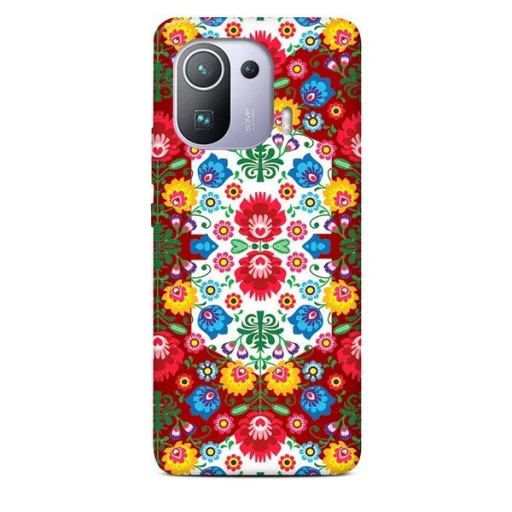 XIAOMI MI 11 PRO Casegadget folk virág mintás tok - 1