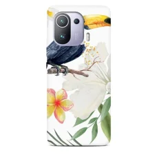 XIAOMI MI 11 PRO Casegadget tukán és levél mintás tok