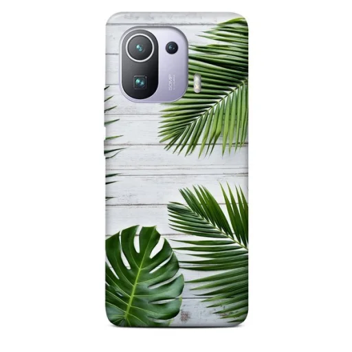 Xiaomi Mi 11 Pro Casegadget zöld levél mintás tok - 1