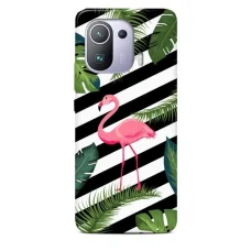XIAOMI MI 11 PRO Casegadget flamingó és levél mintás tok
