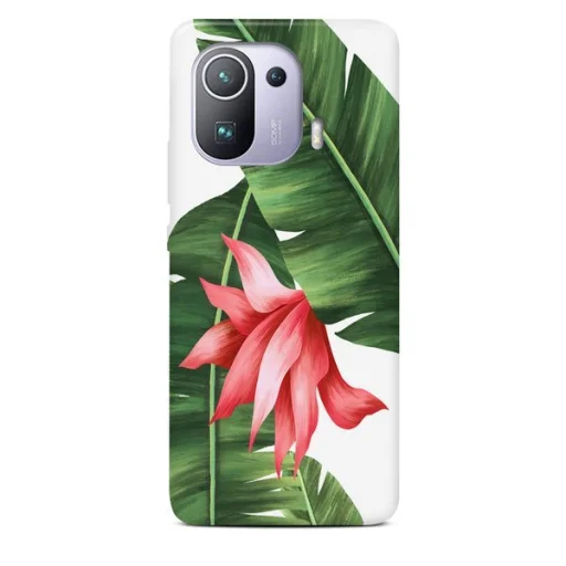 XIAOMI MI 11 PRO Casegadget virág és levél mintás tok - 1